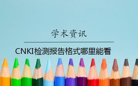 CNKI检测报告格式哪里能看