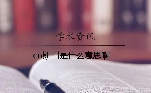 cn期刊是什么意思啊