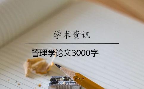 管理学论文3000字