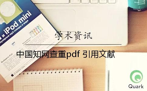 中国知网查重pdf 引用文献